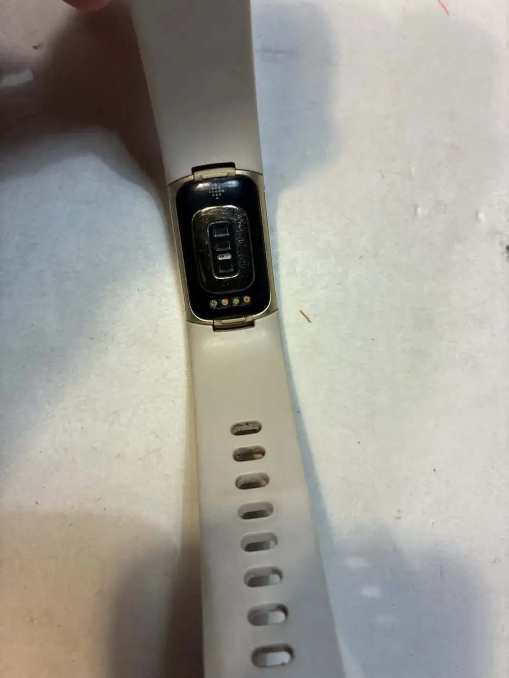 Fitbit Charge 5 Advanced Fitness and Health Tracker Lunar White and Soft Gold wi